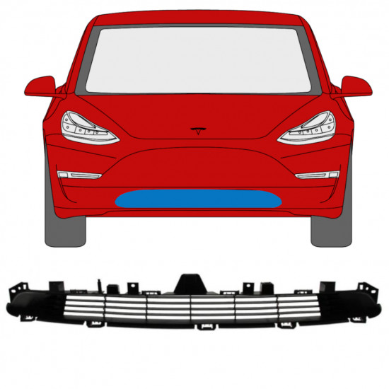 Säleikkö varten Tesla Model 3 2017-2023 12459