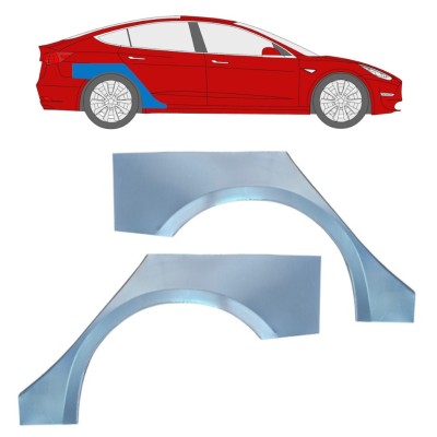 Takalokasuoja korjaussarja varten Tesla Model 3 2017-2023 / Vasen+Oikea / Sarja 16375
