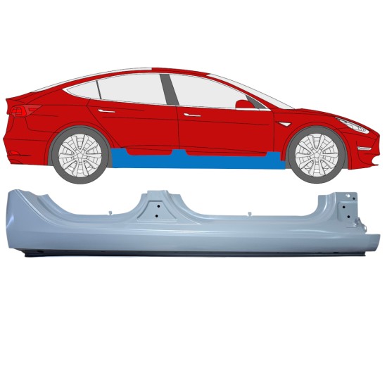 Kynnyspelti varten Tesla Model 3 2017-2023 / Oikea 17286