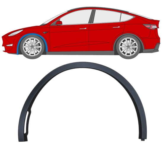 Lokasuojan muovikaaret varten Tesla Model Y 2020-2025 / Vasen 17289