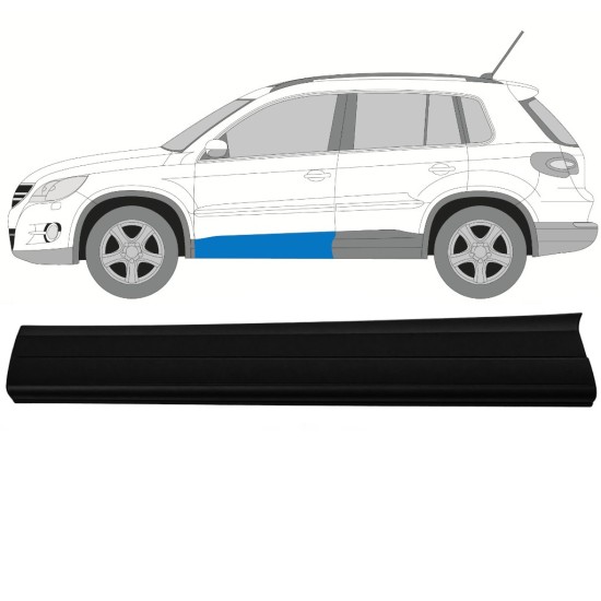 Sivuoven koristelista varten Volkswagen Tiguan 2007-2016 / Vasen 17062