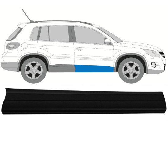 Sivuoven koristelista varten Volkswagen Tiguan 2007-2016 / Oikea 17061