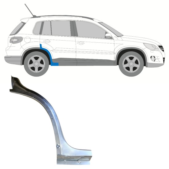 Etukaari korjauspaneeli varten Volkswagen Tiguan 2007-2016 / Oikea 15783