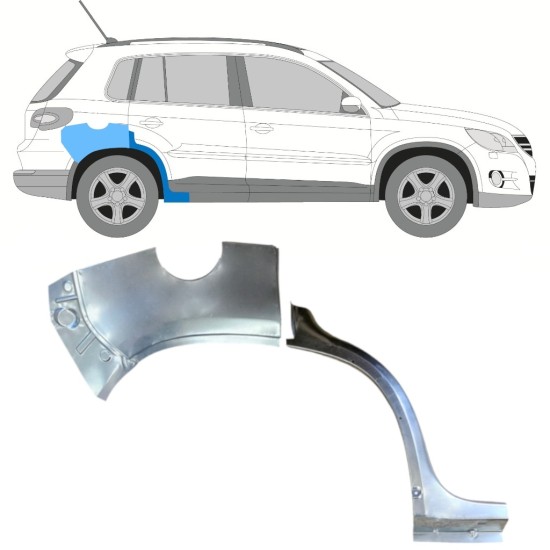 Takalokasuoja korjaussarja varten Volkswagen Tiguan 2007-2016 / Oikea / Sarja 15787