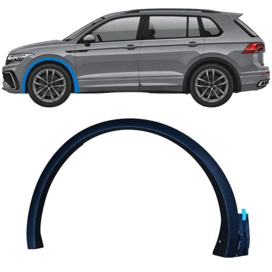 Lokasuojan muovikaaret varten Volkswagen Tiguan 2020-2024 R-Line / Vasen 17064
