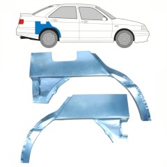 Takalokasuoja korjaussarja varten Seat Toledo I 1991-1999 / Vasen+Oikea / Sarja 10804