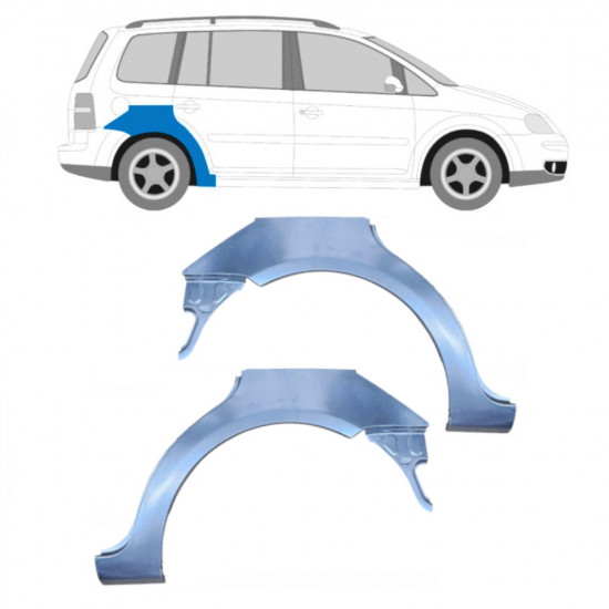 Takalokasuoja korjaussarja varten VW Touran 2003-2010 / Vasen+Oikea / Sarja 10253