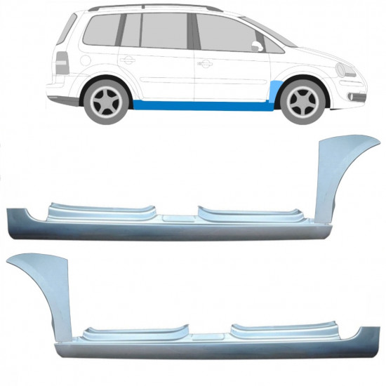 Kynnyksen ja etulokasuojan korjauspaneeli varten VW Touran 2003-2010 11166