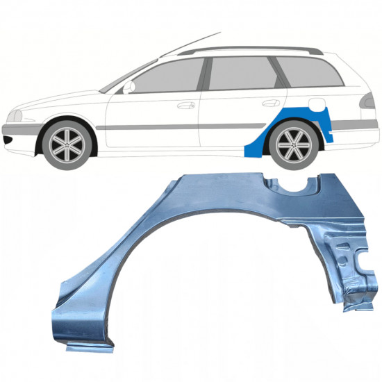 Takalokasuoja korjaussarja varten Toyota Avensis 1997-2003 / Vasen / COMBI 7614