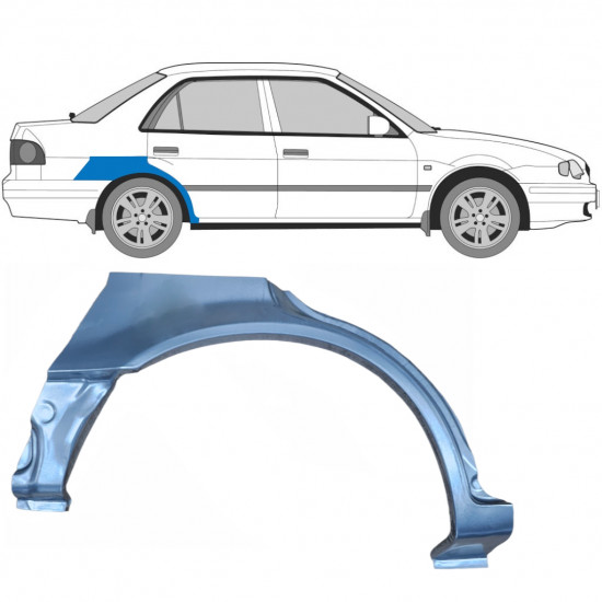 Takalokasuoja korjaussarja varten Toyota Corolla 1997-2002 / Oikea 9060