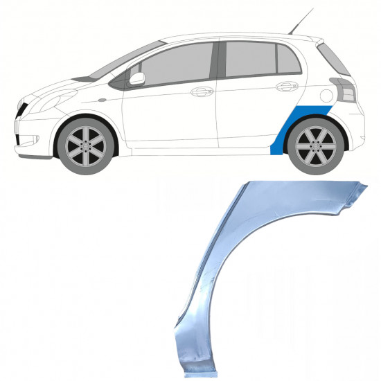 Takalokasuoja korjaussarja varten Toyota Yaris 2006-2011 / Vasen 8312