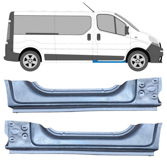 Kynnyspelti korjauspaneeli varten Opel Vivaro / R Trafic 2001- / Vasen+Oikea / Sarja 9654