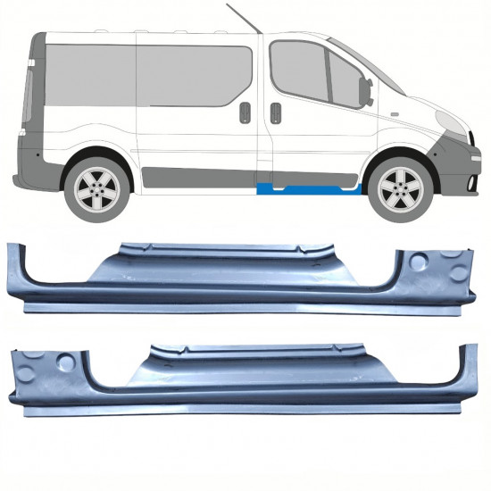 Kynnyspelti korjauspaneeli varten Renault Trafic Opel Vivaro 2001-2014 / Vasen+Oikea / Sarja 10307