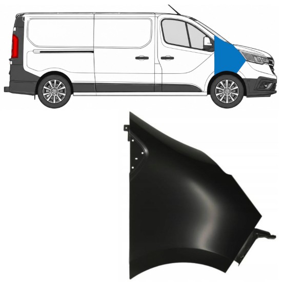 Etulokasuoja varten Renault Trafic 2014- 2021-2026 / Oikea 17104