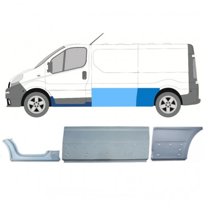 Korjauspaneeli aseta varten Renault Trafic Opel Vivaro 2001-2014 / LWB / Vasen /  11107