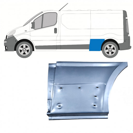 Takalokasuoja korjaussarja varten Renault Trafic 2001-2014 / LWB / Vasen 8222