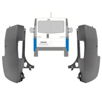 Takapuskurin kulma varten Renault Trafic 2001-2014 / Vasen+Oikea / Sarja 9944