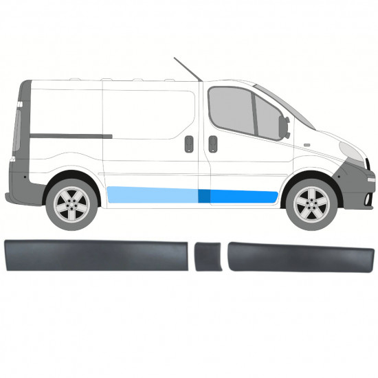 Sivulistat sarja varten Renault Trafic Opel Vivaro Primastar 2001-2014 / SWB / Oikea /  8569