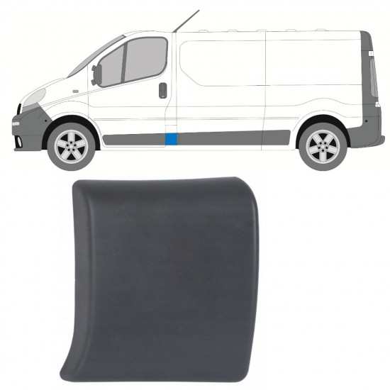 Etupilarin koristelista varten Renault Trafic 2001-2014 / Vasen 8202