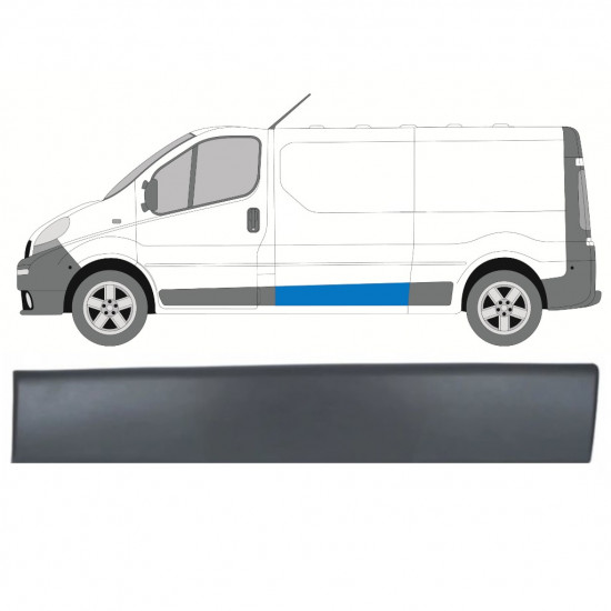 Sivulista Koristelista varten Renault Trafic 2001-2014 / Vasen 8204