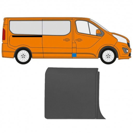 Etupilarin koristelista varten Renault Trafic 2014- / Oikea 11248