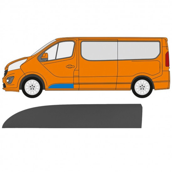 Etuoven koristelista varten Renault Trafic 2014- / Vasen 11247