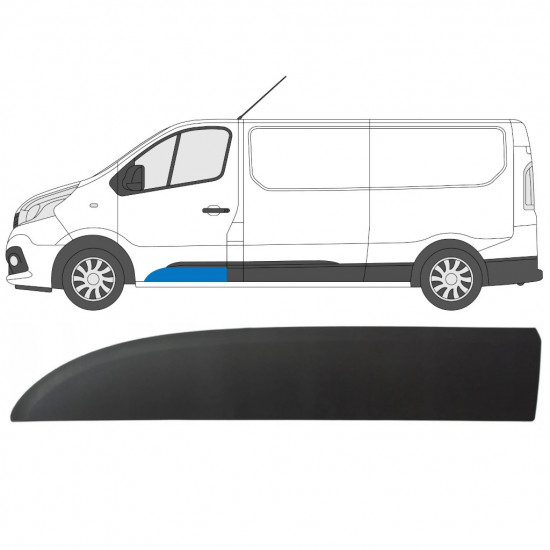 Etuoven koristelista varten Renault Trafic 2014- / Vasen 8214