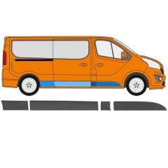 Sivulista Koristelista varten Opel Vivaro 2014-2019 / Oikea / Sarja 13324