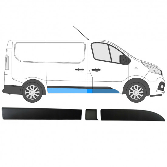 Sivulistat sarja varten Renault Trafic Opel Vivaro Talento 2014- / SWB / Oikea /  8567