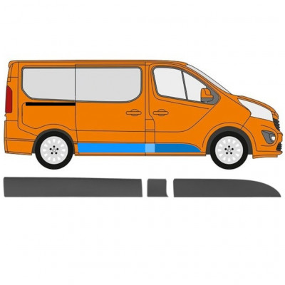 Sivulista Koristelista varten Renault Trafic 2014- / SWB / Oikea / Sarja 11256