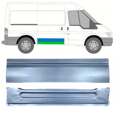 Sisäinen ja ulkoinen Liukuoven korjauspaneeli varten Ford Transit 2000-2013  / SWB / Oikea /  12664