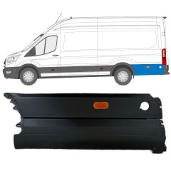 Takalokasuojan koristelista varten Ford Transit 2014- / Vasen / Sarja 14679