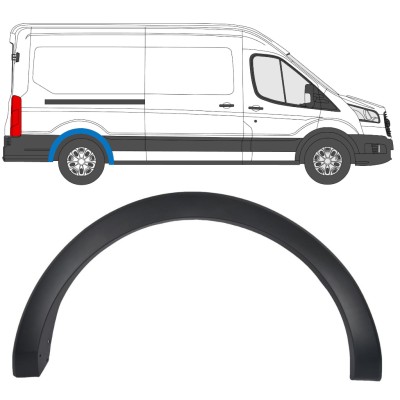 Takalokasuojan sivulista varten Ford Transit 2014- / Oikea 14668