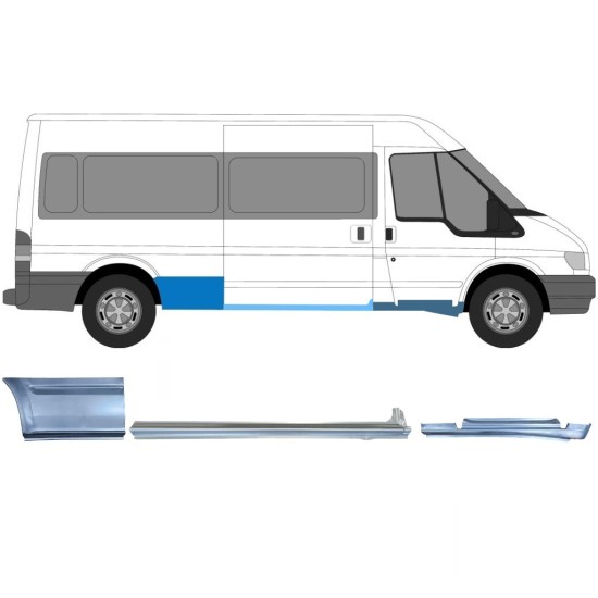 Korjauspaneeli aseta varten Ford Transit 2000-2013  / LWB / Oikea /  12436