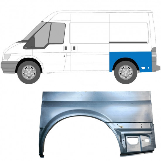 Takalokasuoja korjaussarja varten Ford Transit 2000- / SWB / Vasen 7161