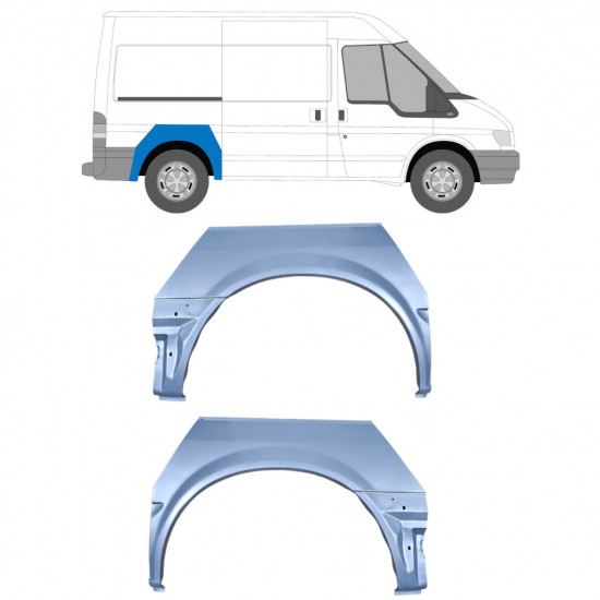 Takalokasuoja korjaussarja varten Ford Transit 2000- / SWB / Vasen+Oikea / Sarja 10086