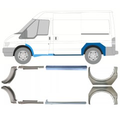Kynnyspelti + takalokasuojan korjaussarja varten Ford Transit 2000-2013 / Sarja 12674