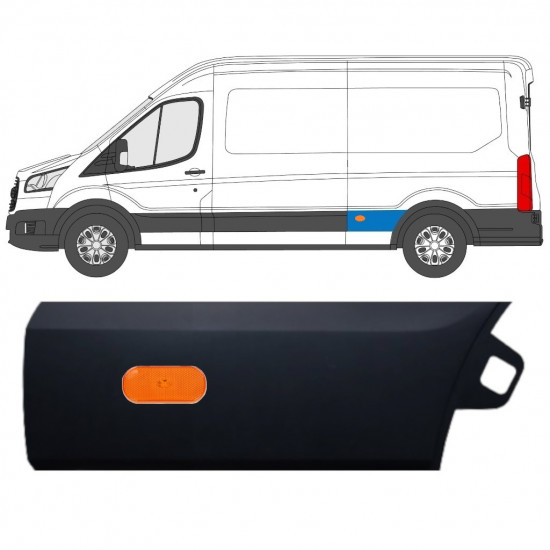 Takalokasuojan sivulista varten Ford Transit 2014-  / LWB / Vasen 11691