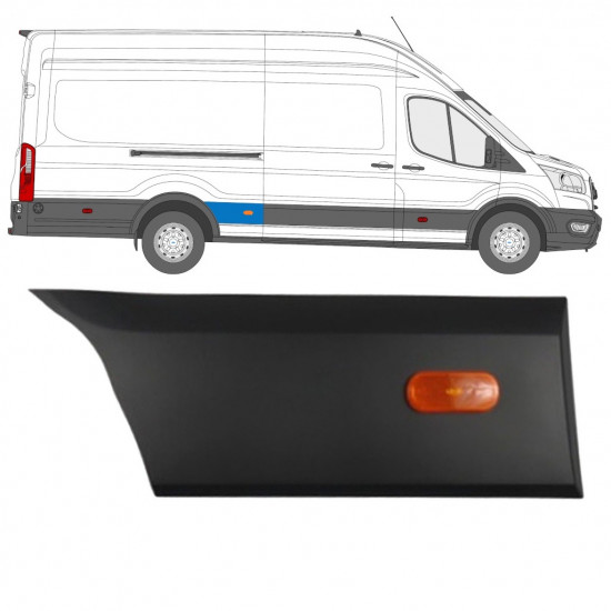 Takalokasuojan sivulista varten Ford Transit 2014-  / LWB / Oikea 11723