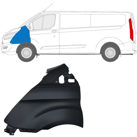 Etulokasuoja varten Ford Transit Custom 2013-2017 / Vasen 17096
