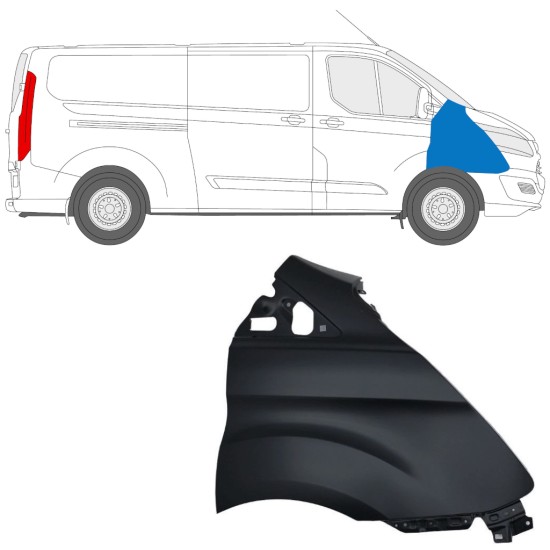 Etulokasuoja varten Ford Transit Custom 2013-2017 / Oikea 17095
