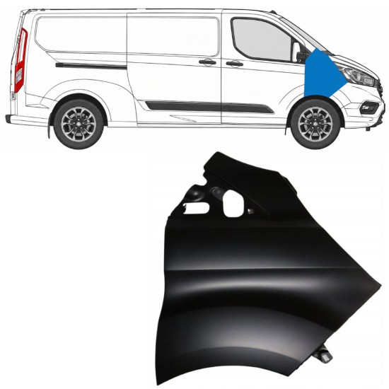 Etulokasuoja varten Ford Transit Custom 2017-2021 / Oikea 17098