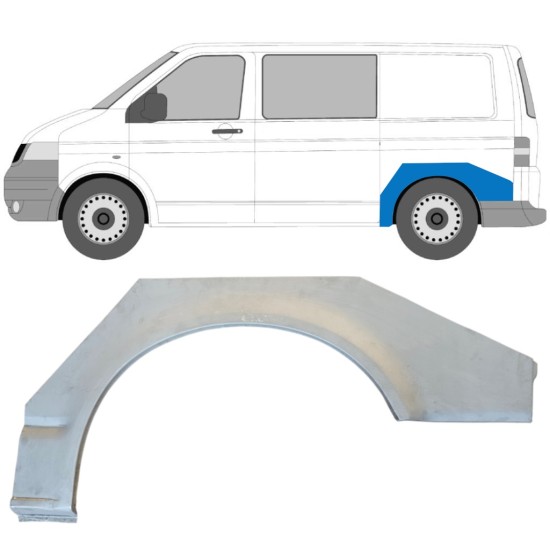 Takalokasuoja korjaussarja varten Volkswagen Transporter T5 2003-2015 / Vasen 14763 Takalokasuoja korjaussarja varten Volkswagen Transporter T5 2003-2015 / Vasen 14763