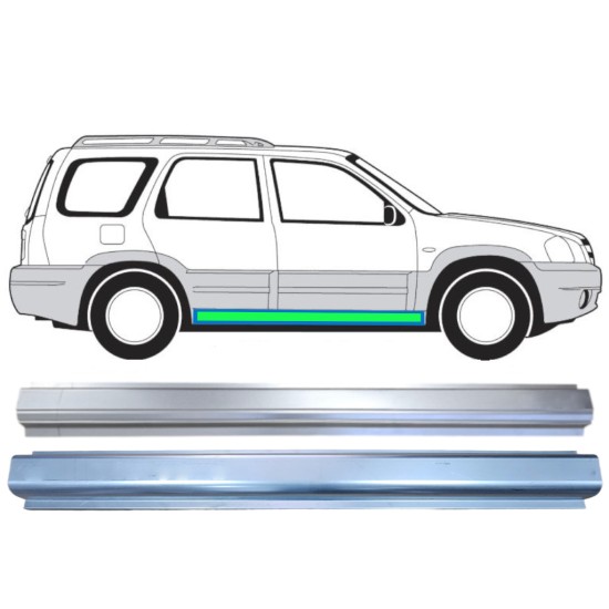 Kynnyksen ja sisäkynnyksen korjauspaneeli varten Mazda Tribute 2001-2008 / Vasen = Oikea (symmetrinen) 15598
