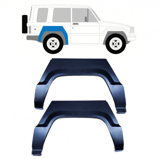 Takalokasuoja korjaussarja varten Isuzu Trooper 1983-1991 / Vasen+Oikea / Sarja 11063