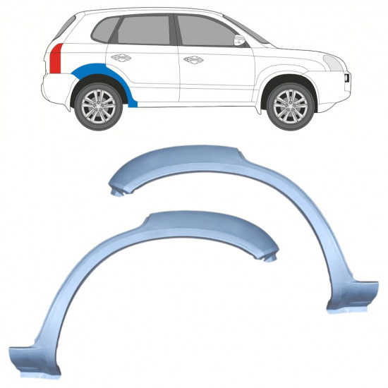 Takalokasuoja korjaussarja varten Hyundai Tucson 2004-2010 / Vasen+Oikea / Sarja 10013