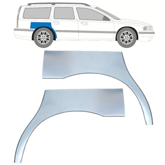 Takalokasuoja korjaussarja varten Volvo S70 V70 2000-2007 / Vasen+Oikea / Sarja 17213
