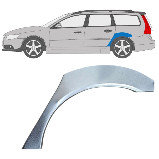 Takalokasuoja korjaussarja varten Volvo V70 2007-2016 / Vasen 17215