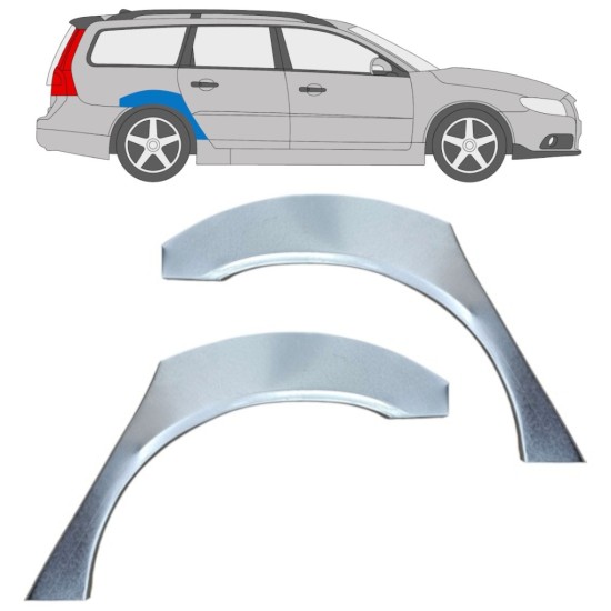 Takalokasuoja korjaussarja varten Volvo V70 2007-2016 / Vasen+Oikea / Sarja 17216