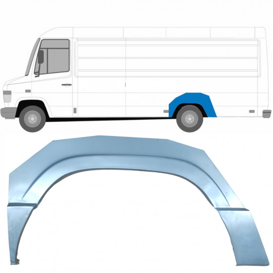 Takalokasuoja korjaussarja varten Mercedes Vario 1996- / Vasen /  5609